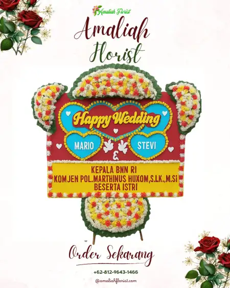 Papan Bunga Pernikahan Karang Duwak